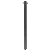 Ornamental bollard | Series 4074B | � 76 mm | removable, self-engaging lockwith hot-dip galvanized ground socket part-no. 476.40approx. 400 mm below ground | with triangular locking mechanism acc. with DIN 3223 | with 2 eyelets